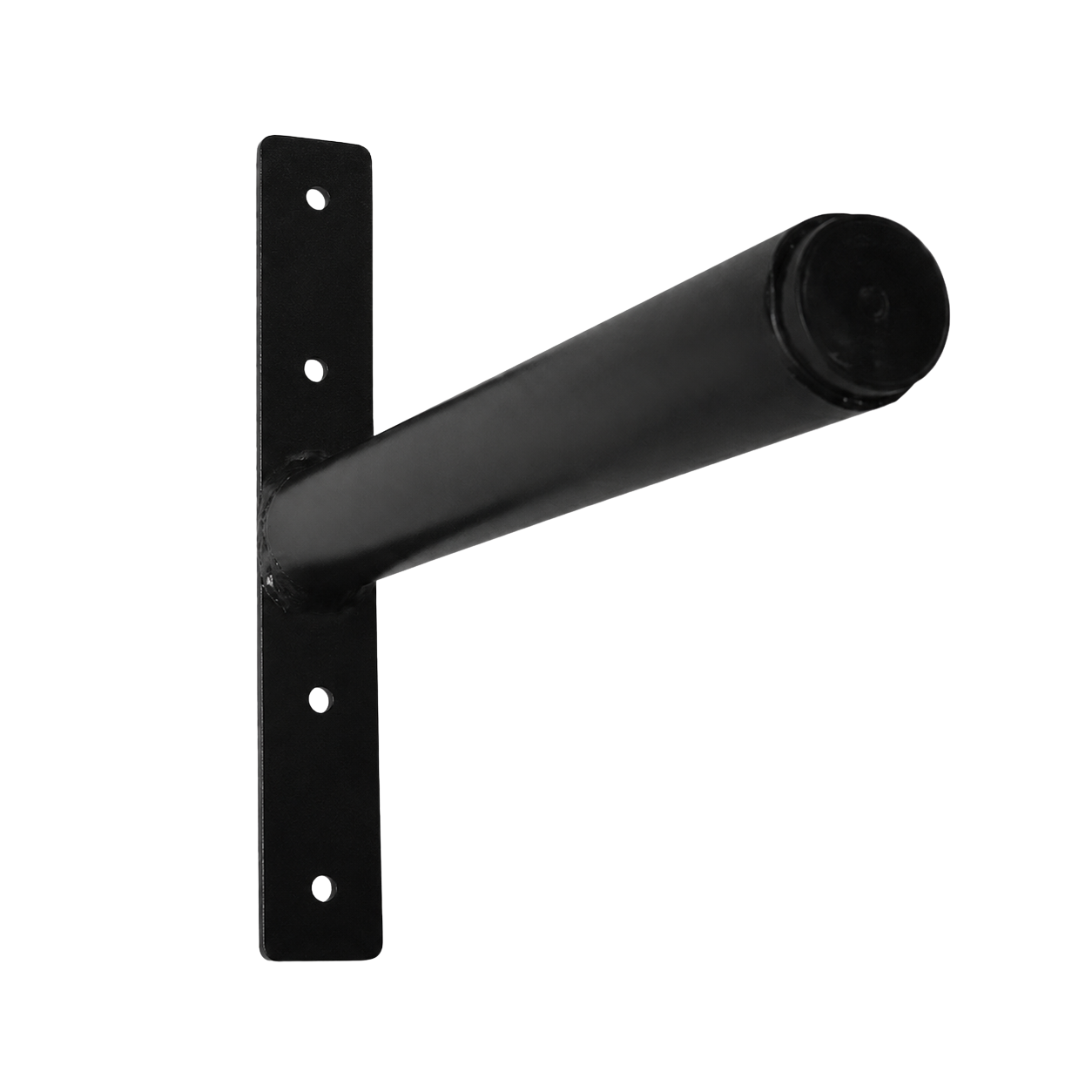 Suporte de parede em aço preto para anilhas de academia